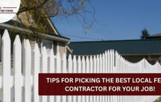 White picket fence with a curved top in a residential yard in Bryan, Texas.